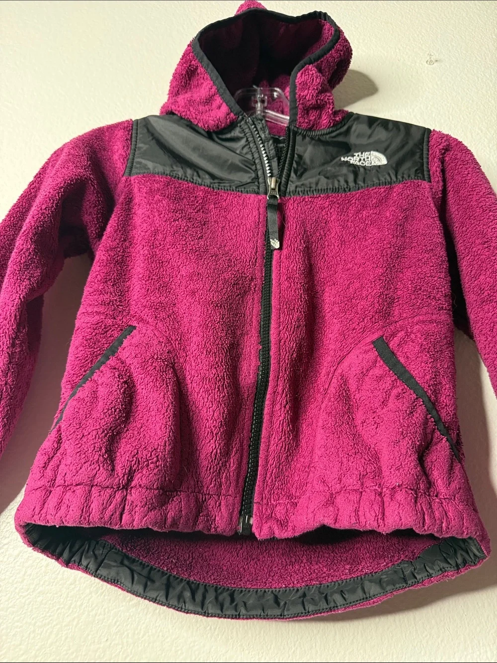 The North Face girls zip front hoodie Small